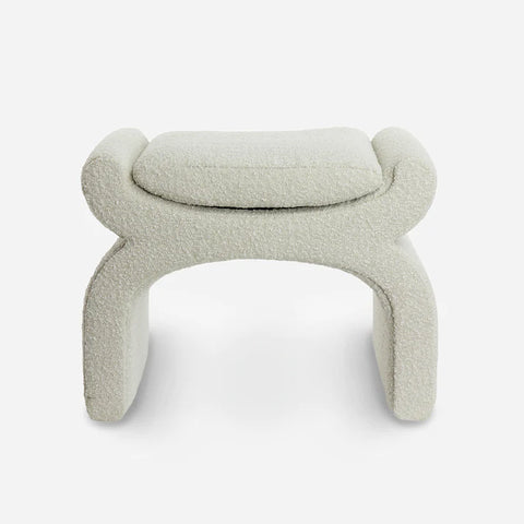 Tabouret Siri - boucle - blanc