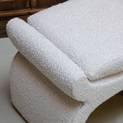 Tabouret Siri - boucle - blanc