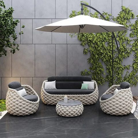 Ensemble Canapé de jardin imperméable, mobilier d'extérieur, protection solaire, pour villa, balcon, café, hôtel, cour