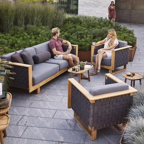 Ensemble de Canapés Extérieurs de Luxe en Teck - Canapé 2 places + 2 fauteuil + table basse