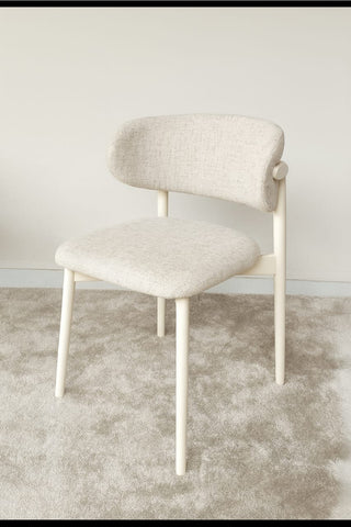 Ensemble Salle à Manger Minimaliste – Table Ronde Beige & Chaises Gris Texturé